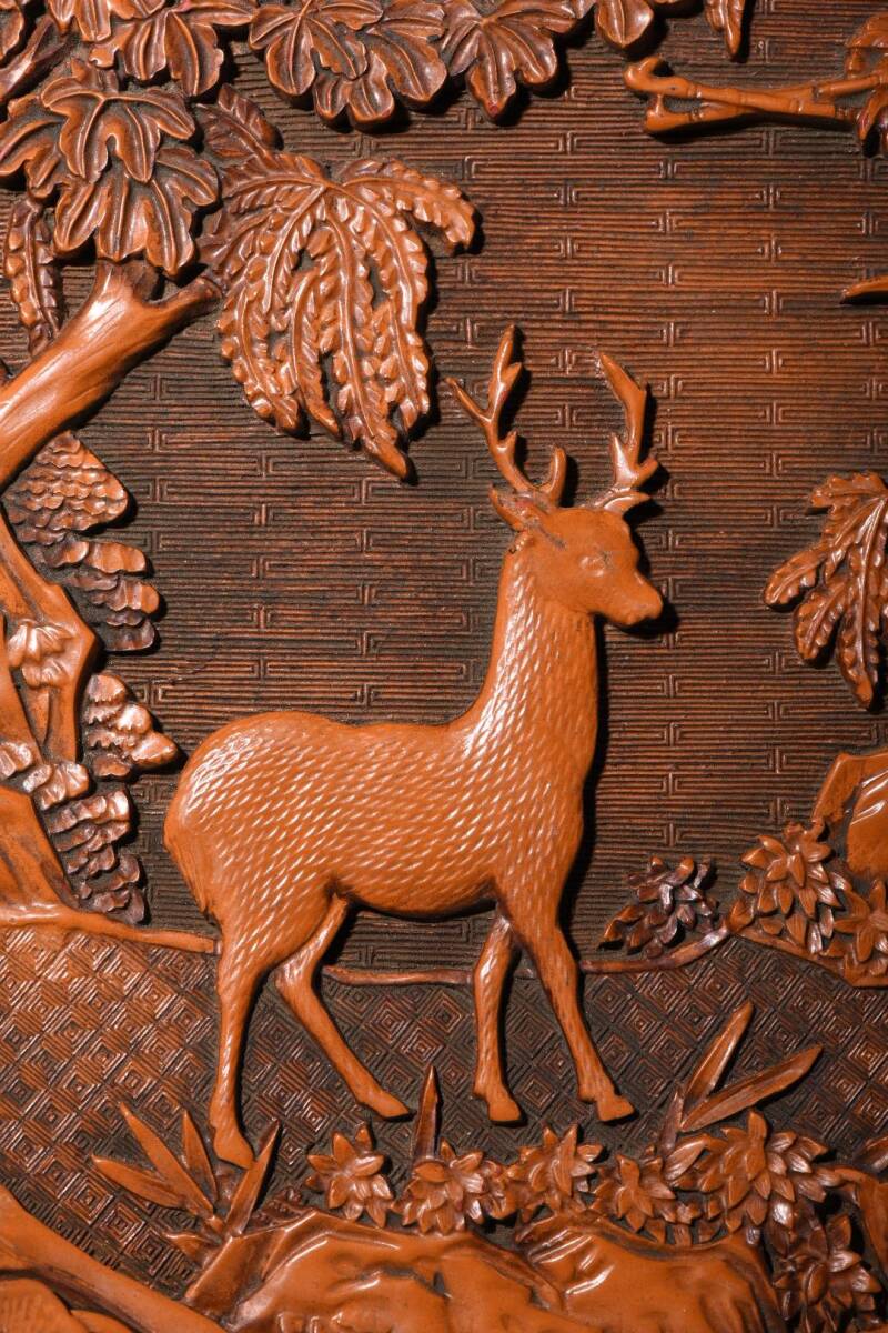 ♥中国 壁画 人物 額 ② ケース付き 骨董 古玩 置物・古賞物・中国古玩