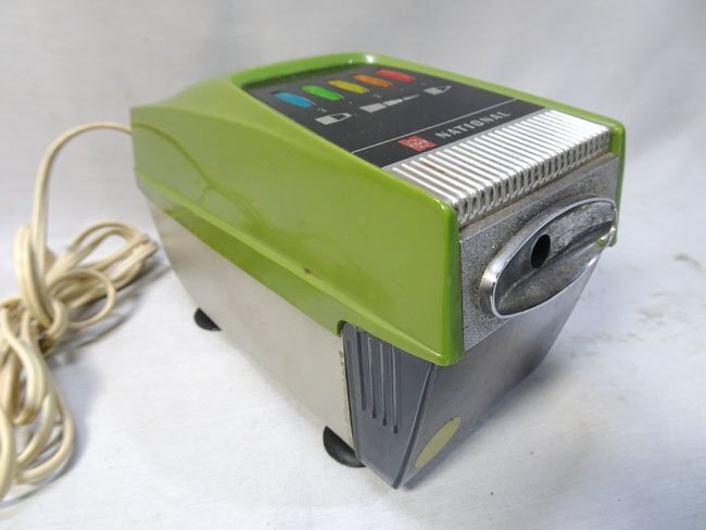 昭和レトロ□National/ナショナル 電気えんぴつケズリ 電動鉛筆削り
