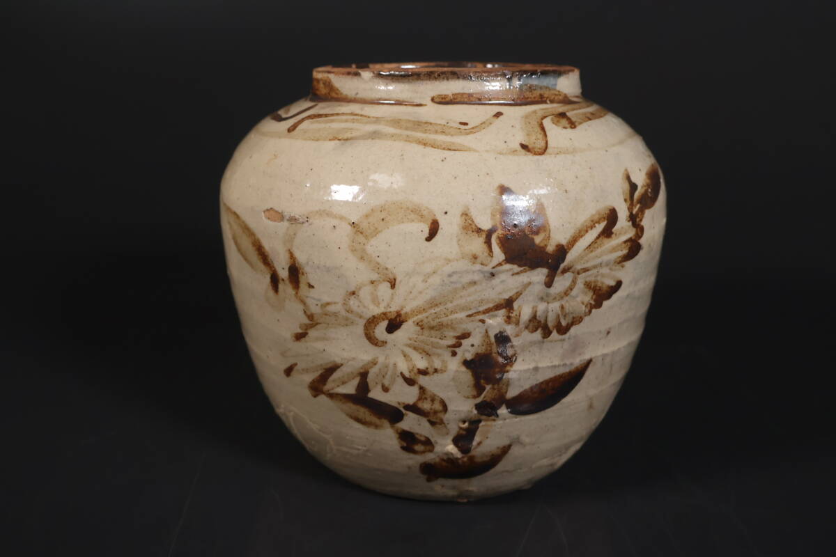 ○磁州窯 中国 壺 花瓶○