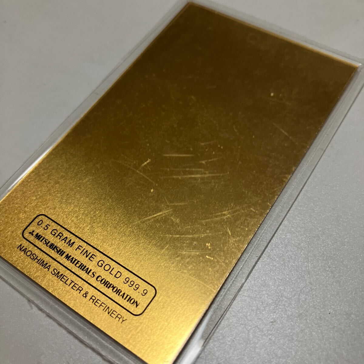 三菱マテリアル 純金カード 金 FINE GOLD 999.9 K24 0.5g 三菱