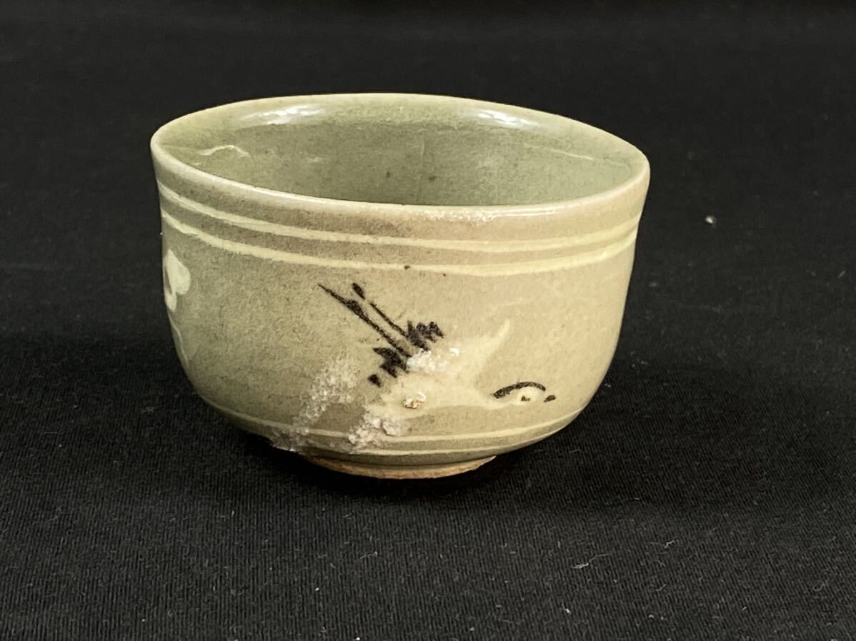 茶碗□高麗 時代物ぐい呑み 高麗茶碗 李朝 堅手茶碗酒器 古玩