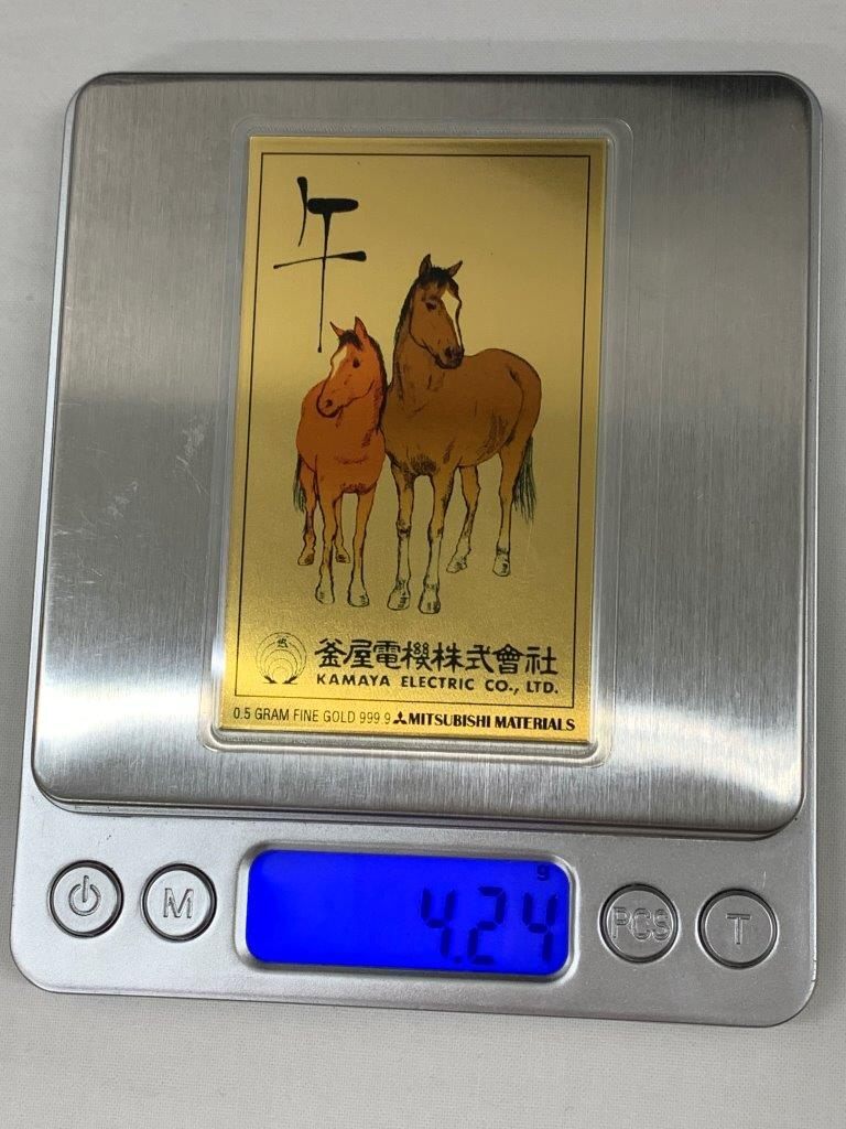 純金カード 三菱マテリアル MATERIALS 0.5g K24 FINE GOLD 999.9