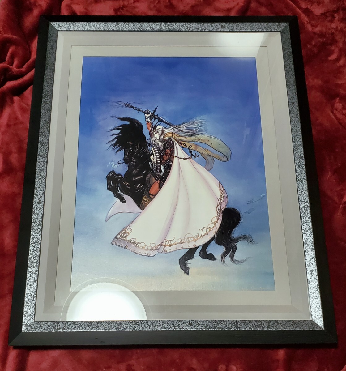 アールビバン】☆限定200部☆天野喜孝 直筆サイン入版画『白騎士-WHITE