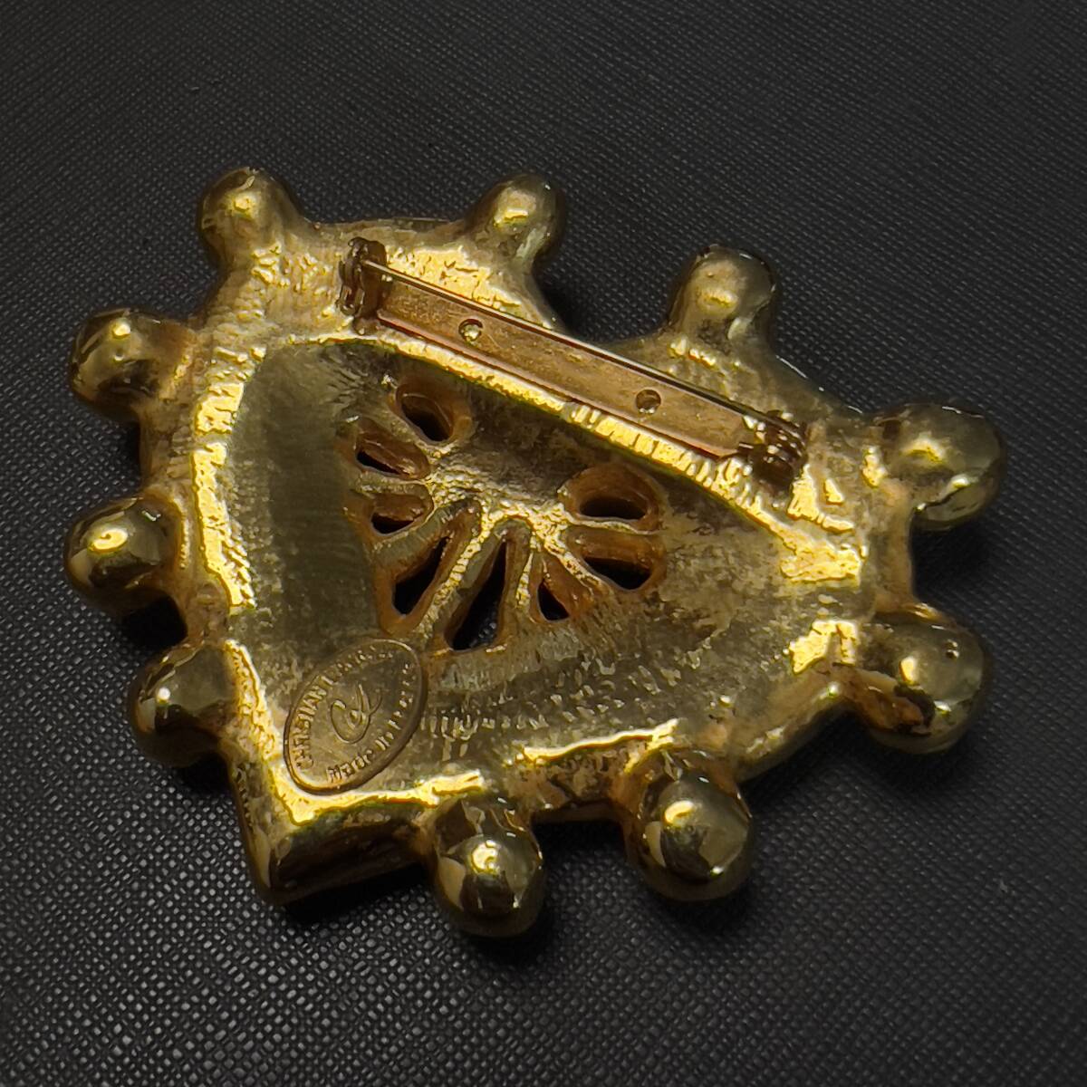 クリスチャンラクロワ ヴィンテージ 超大ぶり ハート ブローチ