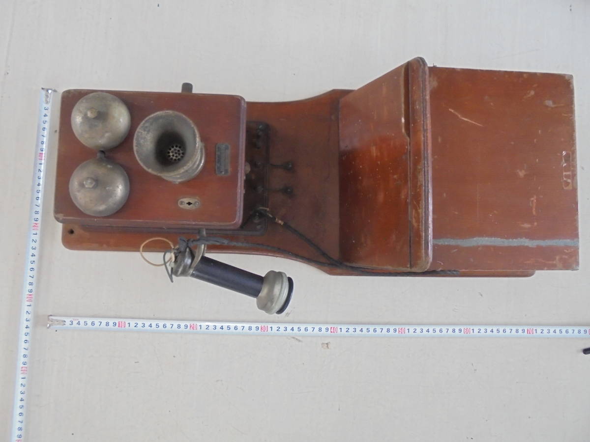 AKa6533壁掛け電話機木製ハンドル手回し日本電気株式会社大正10年