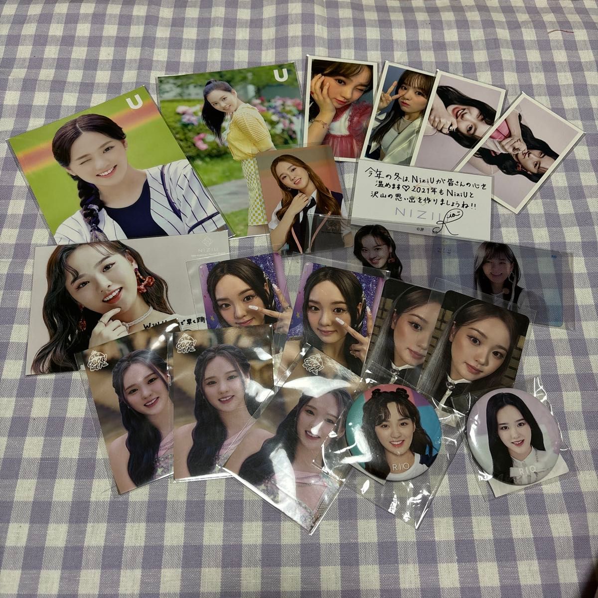 Niziu リオ グッズセット ラントレ フォトカ 缶バッジ 缶バッチ トレカ