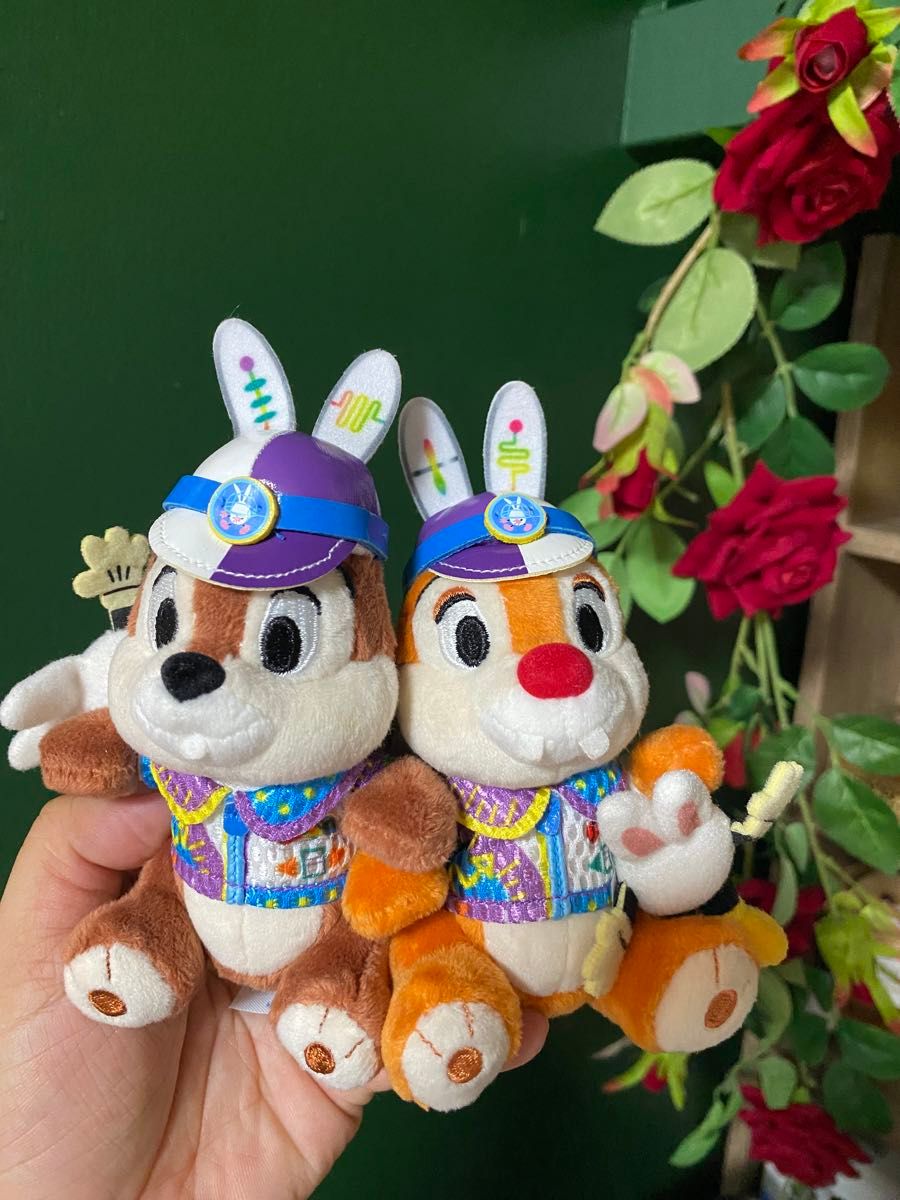 ディズニー チップ デール イースター 卵 ぬいぐるみバッジ ぬいば