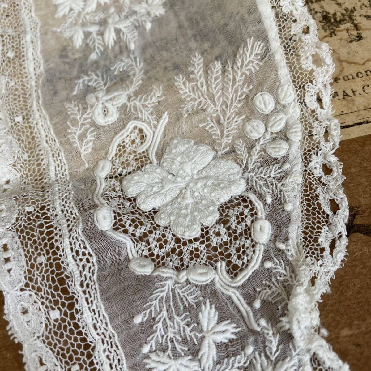 レース フチ飾り Yahoo!オークション 襟 フランスアンティーク 蚤の市