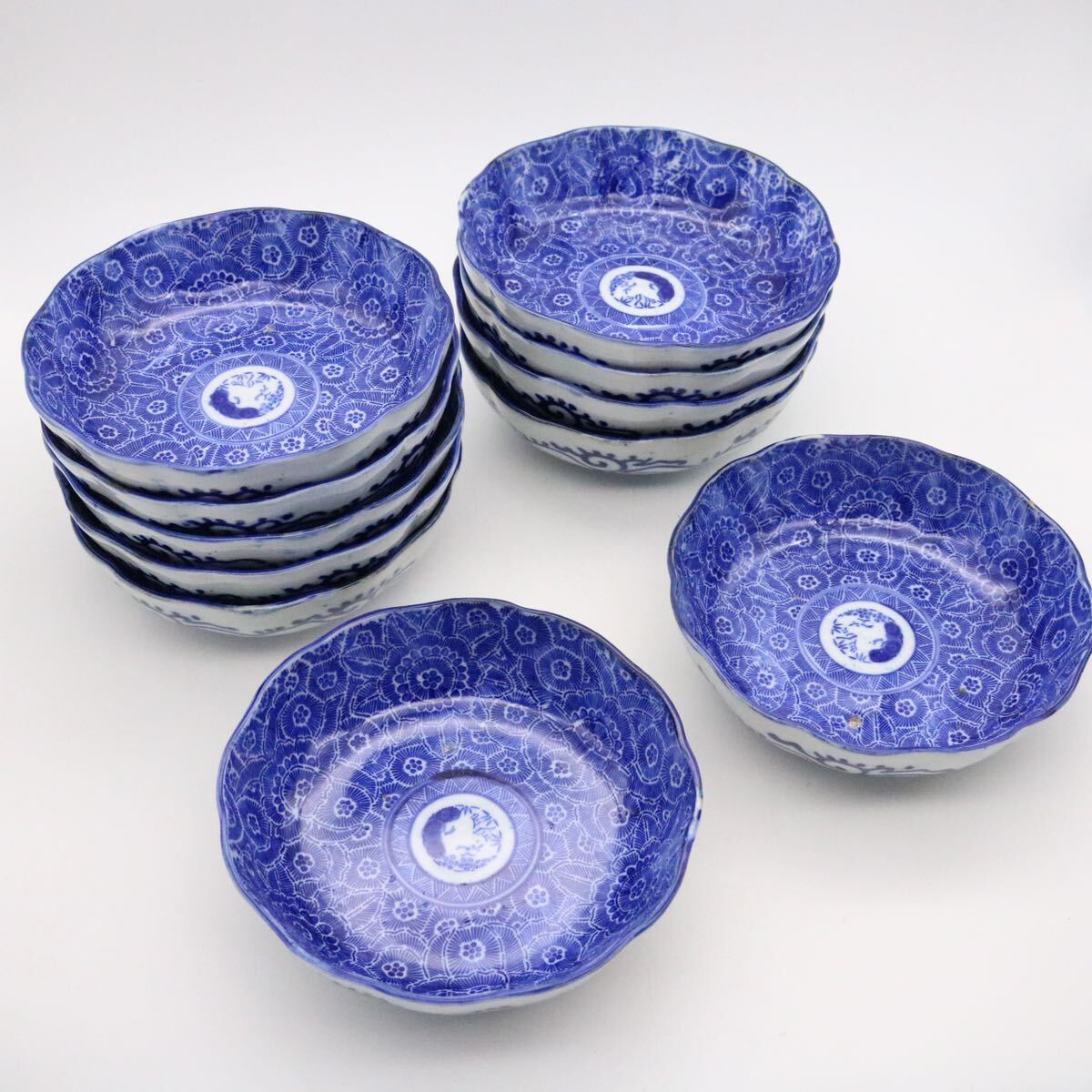 骨董古伊万里染付中皿11枚