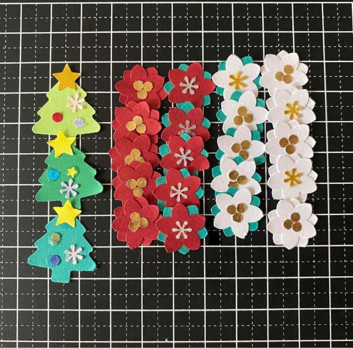 1002-3 クラフトパンチ クリスマス アルバム カード ハンドメイド 12月