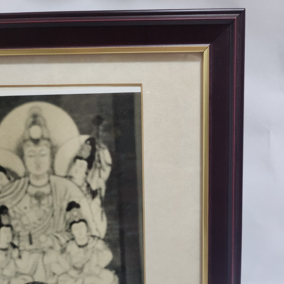 希少】世界救世教 岡田茂吉 明主様 お写真 五秘仏観音 額付き