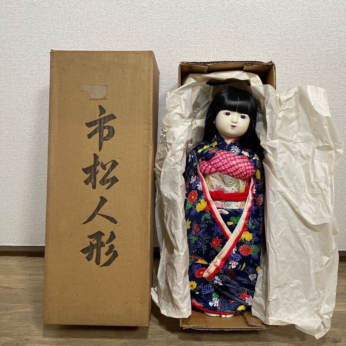 Amazon | □市松人形□古い日本人形 約38.5㎝ 当時物 着物 大正