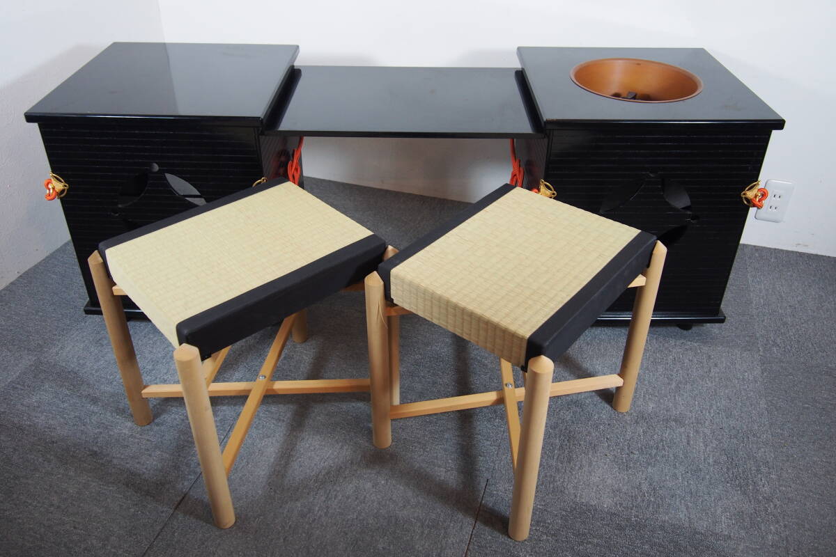 Yahoo!オークション - 裏千家 御園棚 立礼棚 椅子 二脚 丸炉銅製 電熱