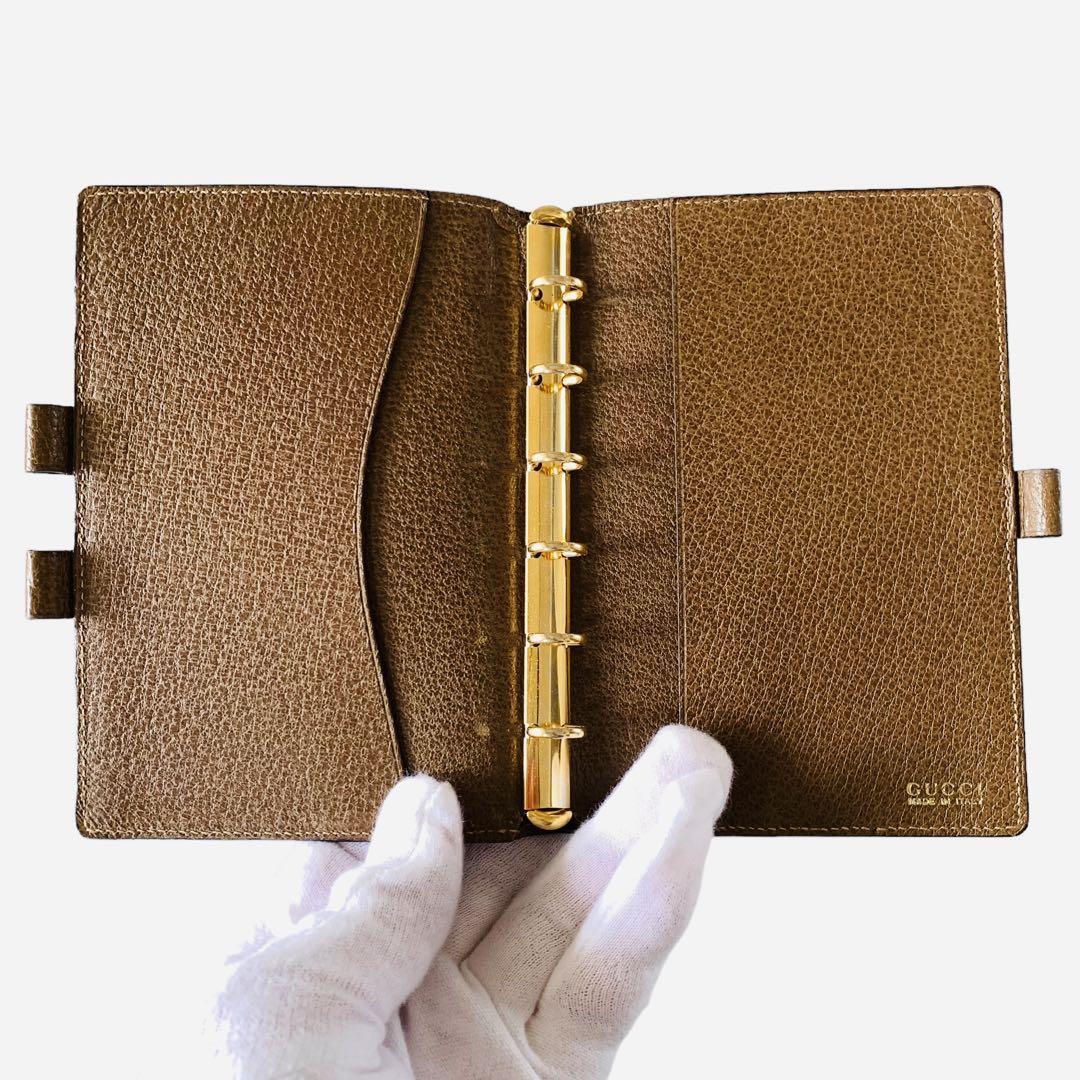 GUCCI グッチ 赤レザー 6リング グッチ、スケジュール帳 スケジュール