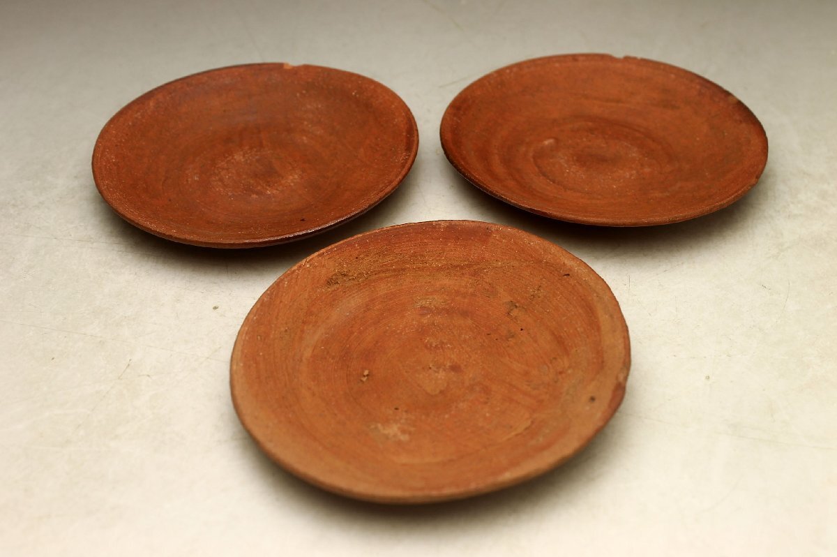 古い素焼豆皿7枚