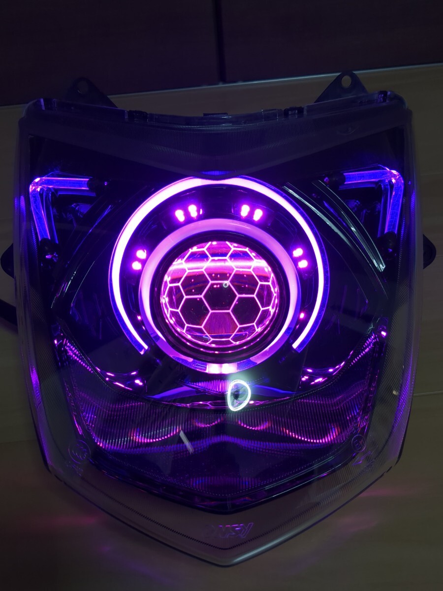 パープルシグナスX 3型 デビルアイ 社外ヘッドライト LED se44j1yp