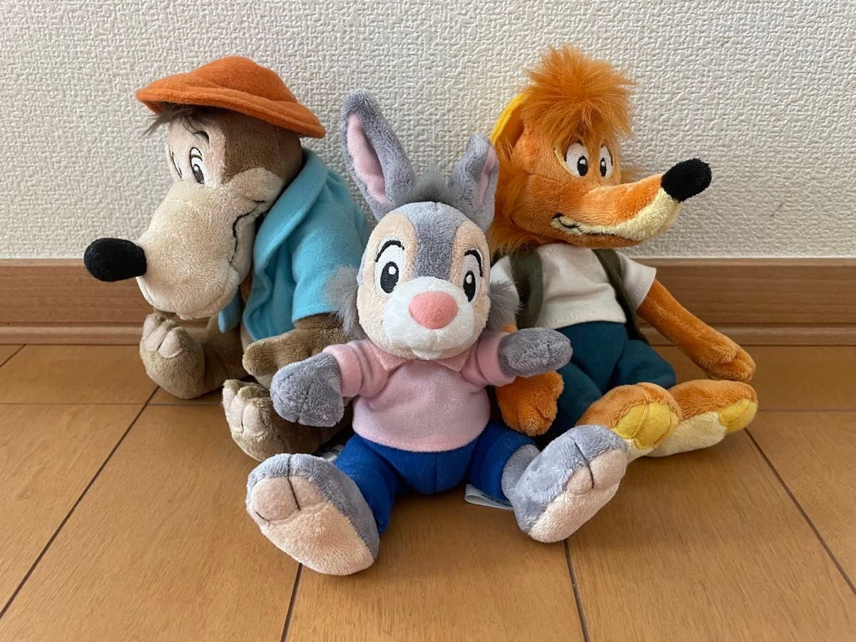 希少！！］うさぎどん、きつねどん、くまどん ぬいぐるみセット