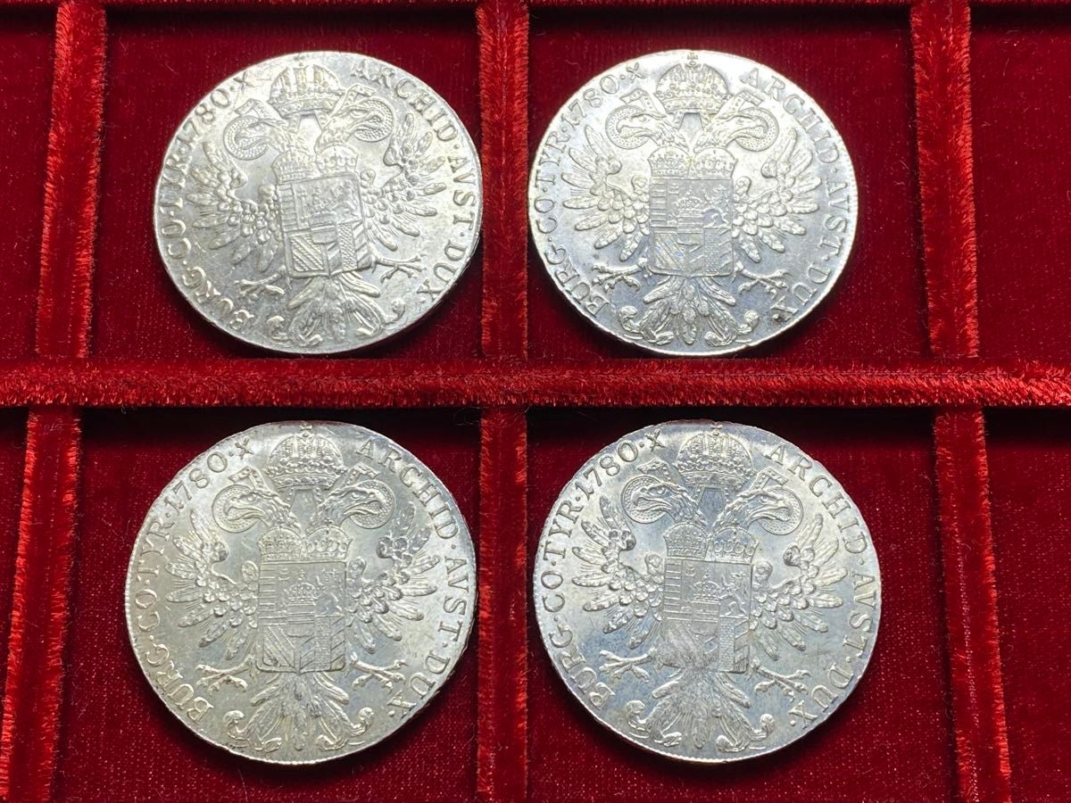 4枚セット 1780年 オーストリア マリアテリジア ターラー銀貨 リスト