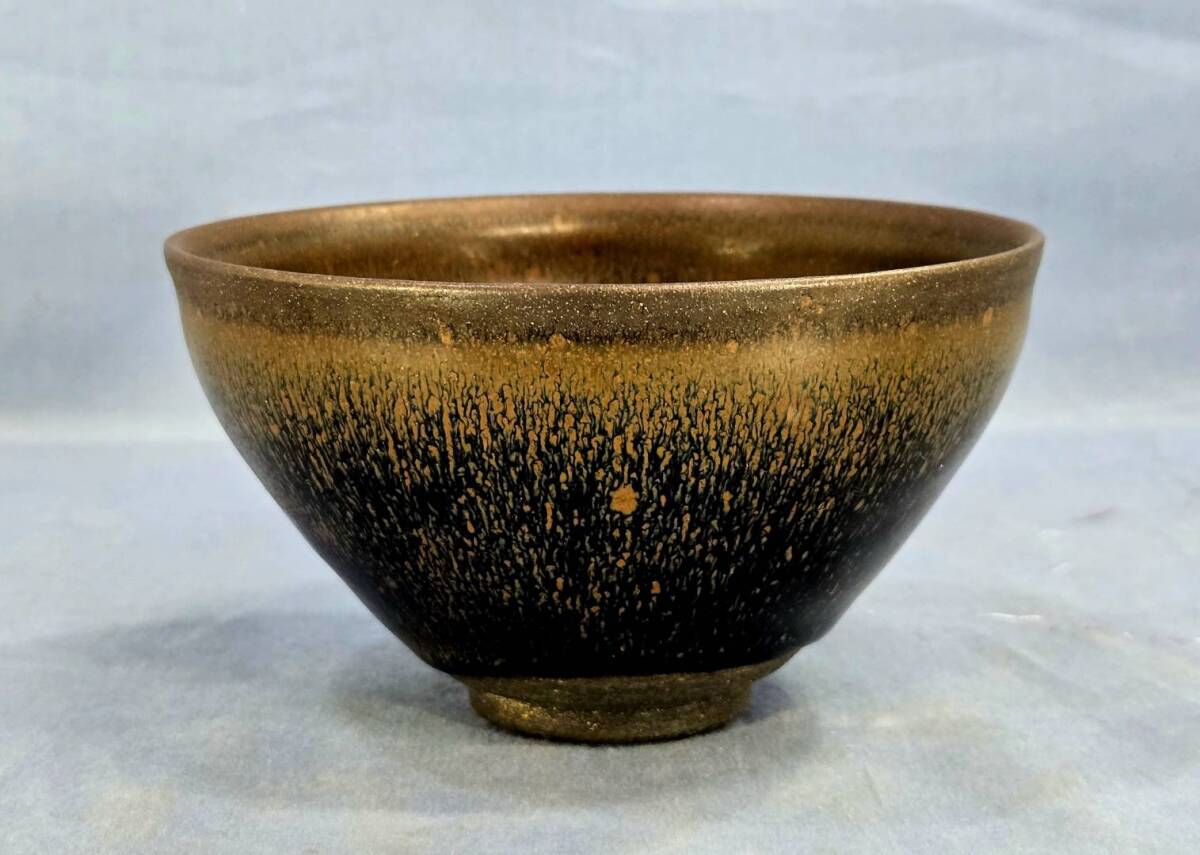 中国 宋代 禾目天目茶碗 古箱付き R91-3 中国 宋代 禾目天目