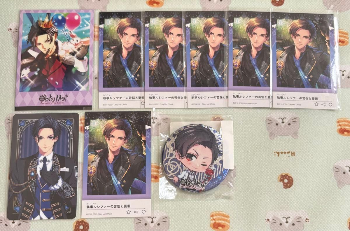おべいみールシファーチェキ7枚ボイスカードホロ缶バッジ