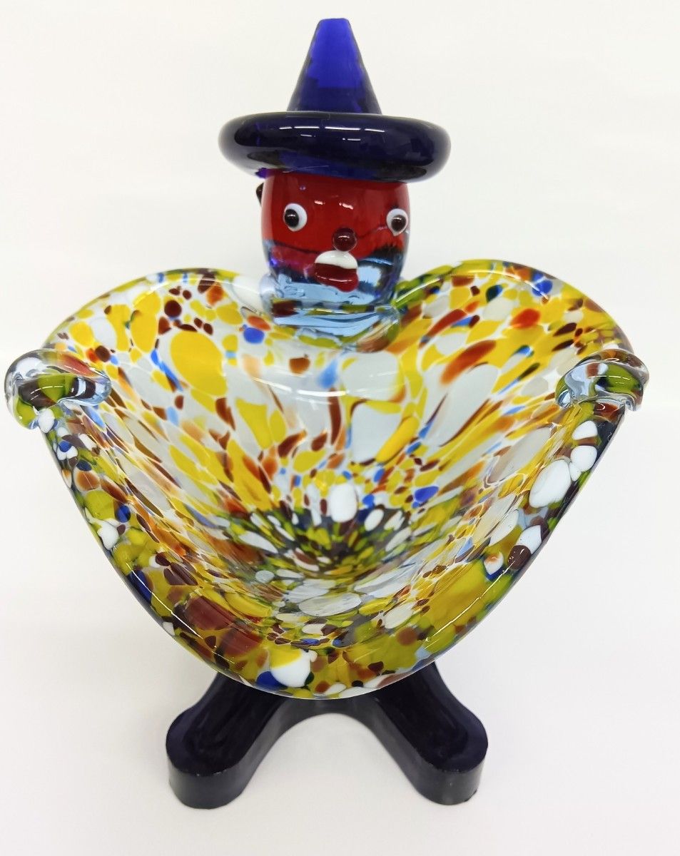 イタリア ヴィンテージ 作家物 サイン ムラーノ ガラス ベネチアン