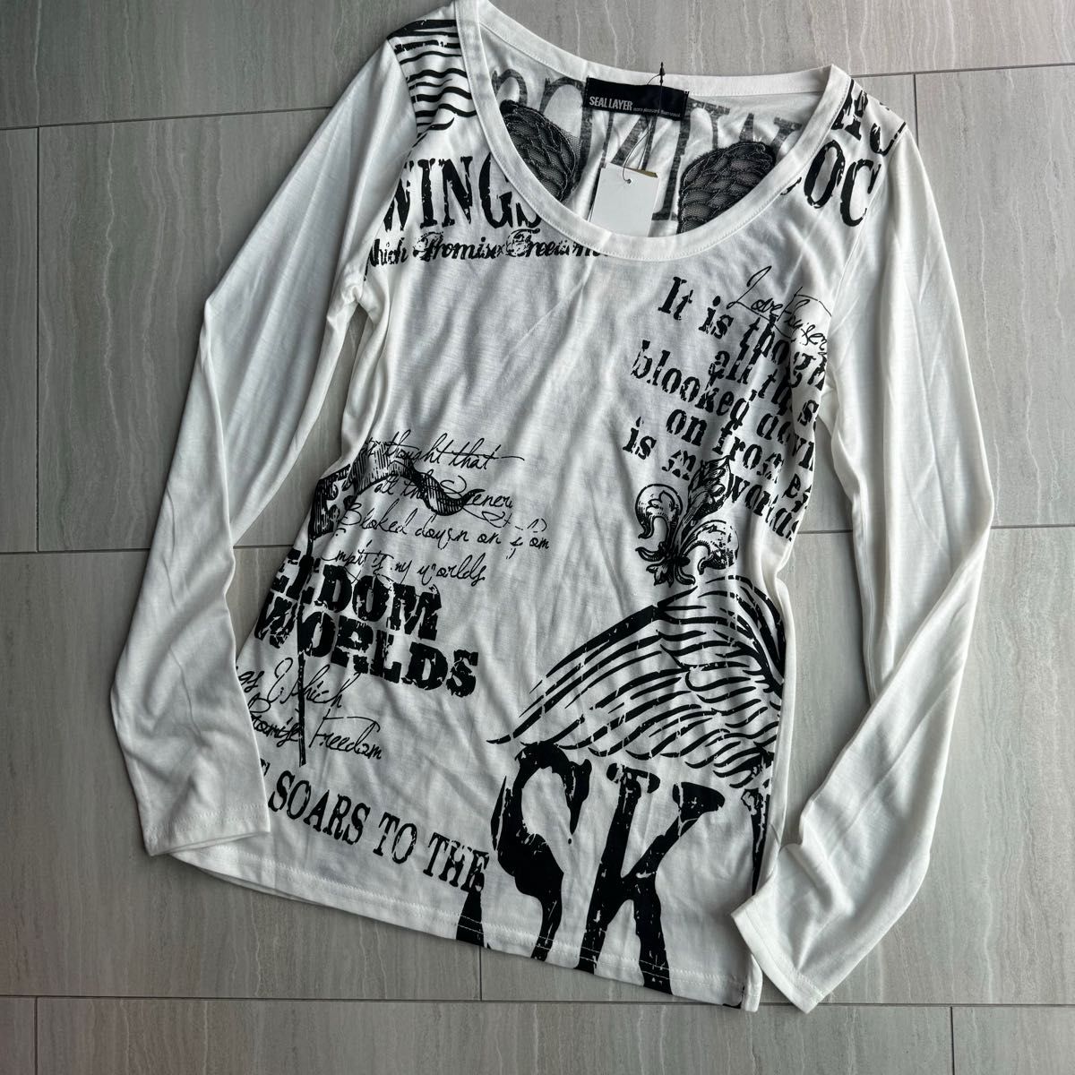 y2k Drop Dead ダメージロングTシャツグランジパンクストリート