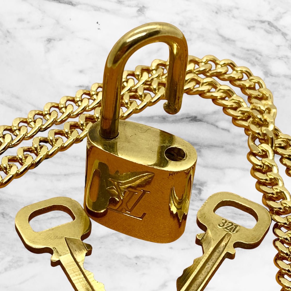 LOUIS VUITTON ルイヴィトン カデナ パドロック 南京錠 鍵 ヴィトン