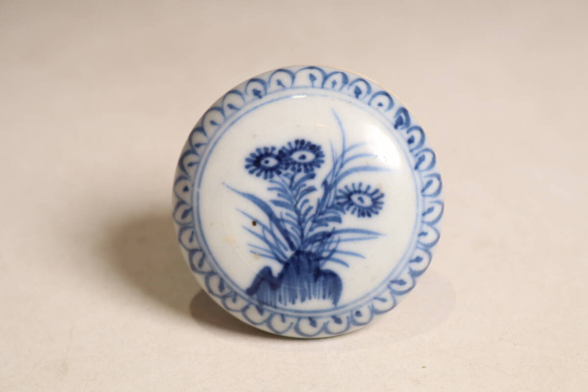 中国 染付花の絵片口 f2250905 中国 染付花の絵片口 f2250905