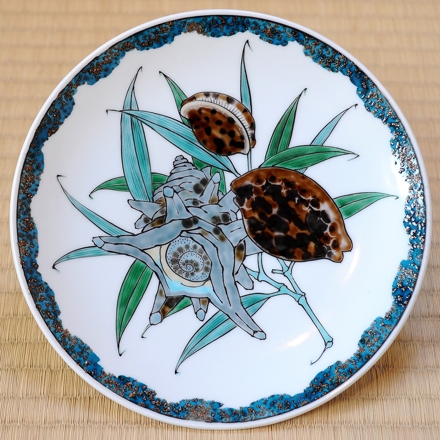 初代 松本佩山 年木庵 釉彩貝文 陶額 飾皿｜Yahoo!フリマ（旧PayPay