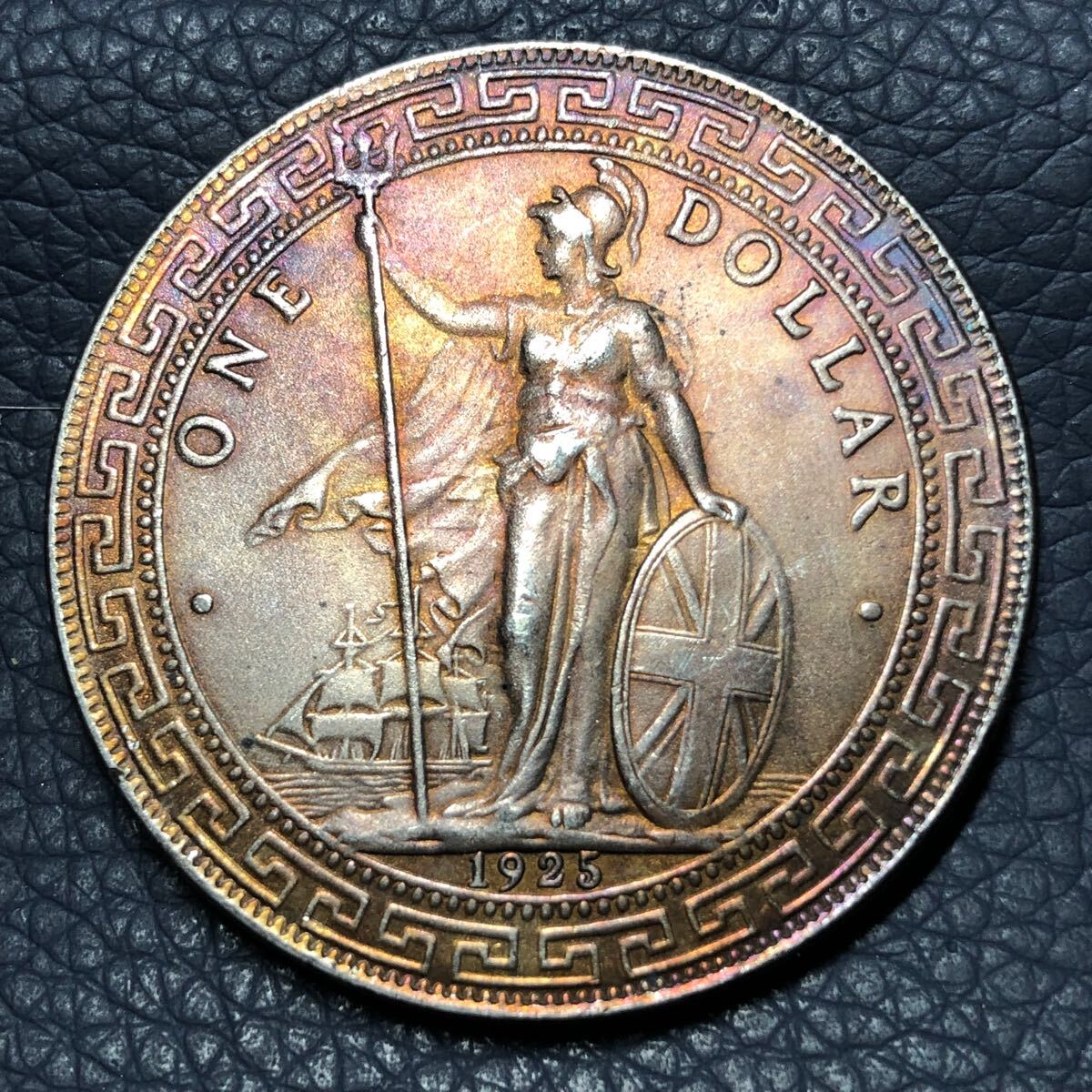 1925年(100年前)のイギリス(英国)貿易銀 ブリタニア立像 壹圓銀貨