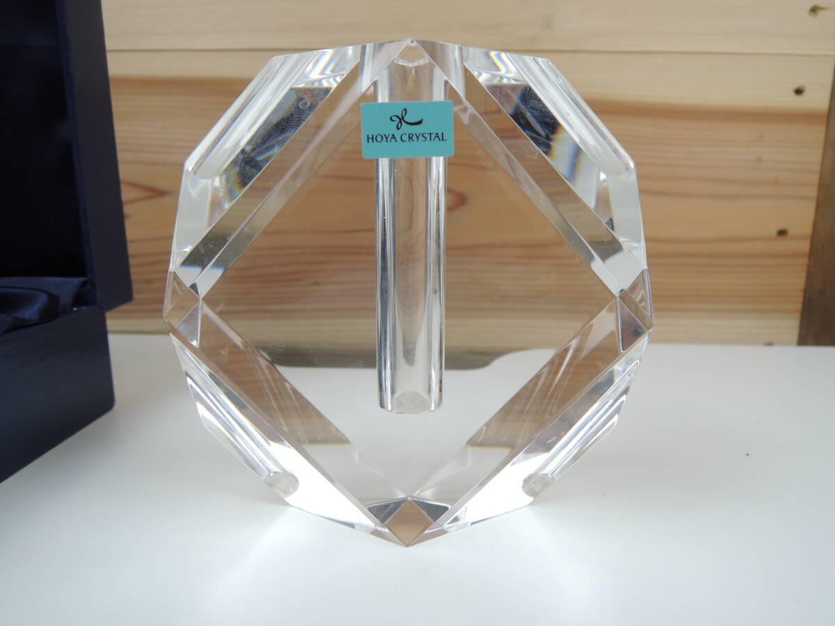 絶版 希少 HOYA CRYSTAL ペンスタンド インク壺 文鎮？ HOYA 絶版 文鎮