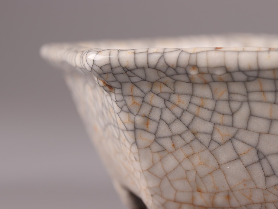 ☆0053宋時代 河南窯 黒覆輪白釉碗 斗笠碗 ☆天目茶碗 茶道具 茶器 唐