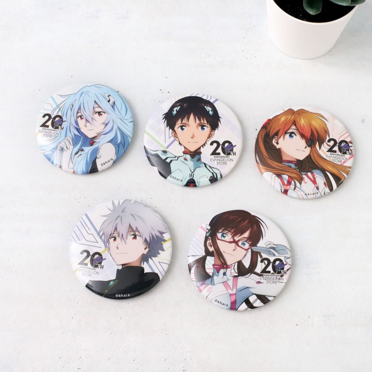 ラスト1個 当選品 エヴァンゲリオン シンジ 缶バッジ 1周年記念 ラスト