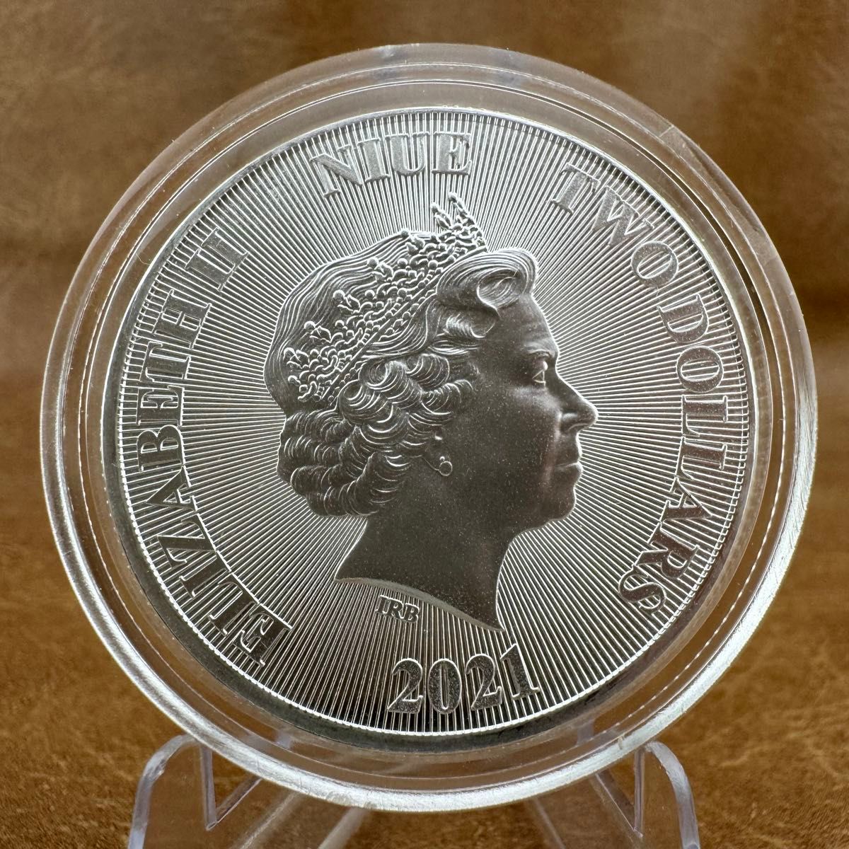 2021年 ニュージーランド 銀貨 エリザベス2世 ニウエ カプセル入FS