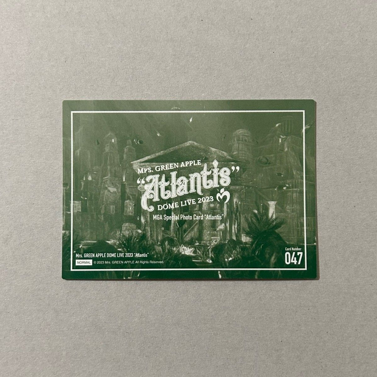 Mrs GREEN APPLE Atlantis 集合 全員 047番 47番 フォトカード ミセス