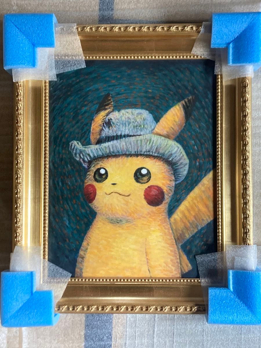 ゴッホピカチュウ』 キャンバスアート 金枠 Mサイズ ゴッホピカチュウ