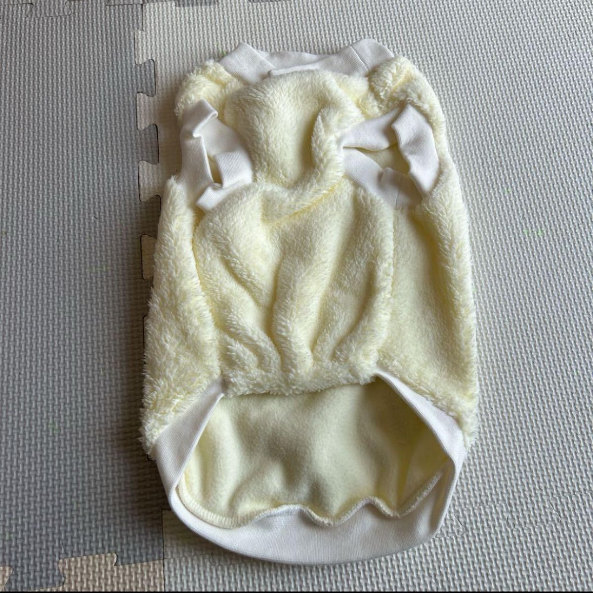 ふわふわトレーナー 犬服イヌノハナLサイズイエロー