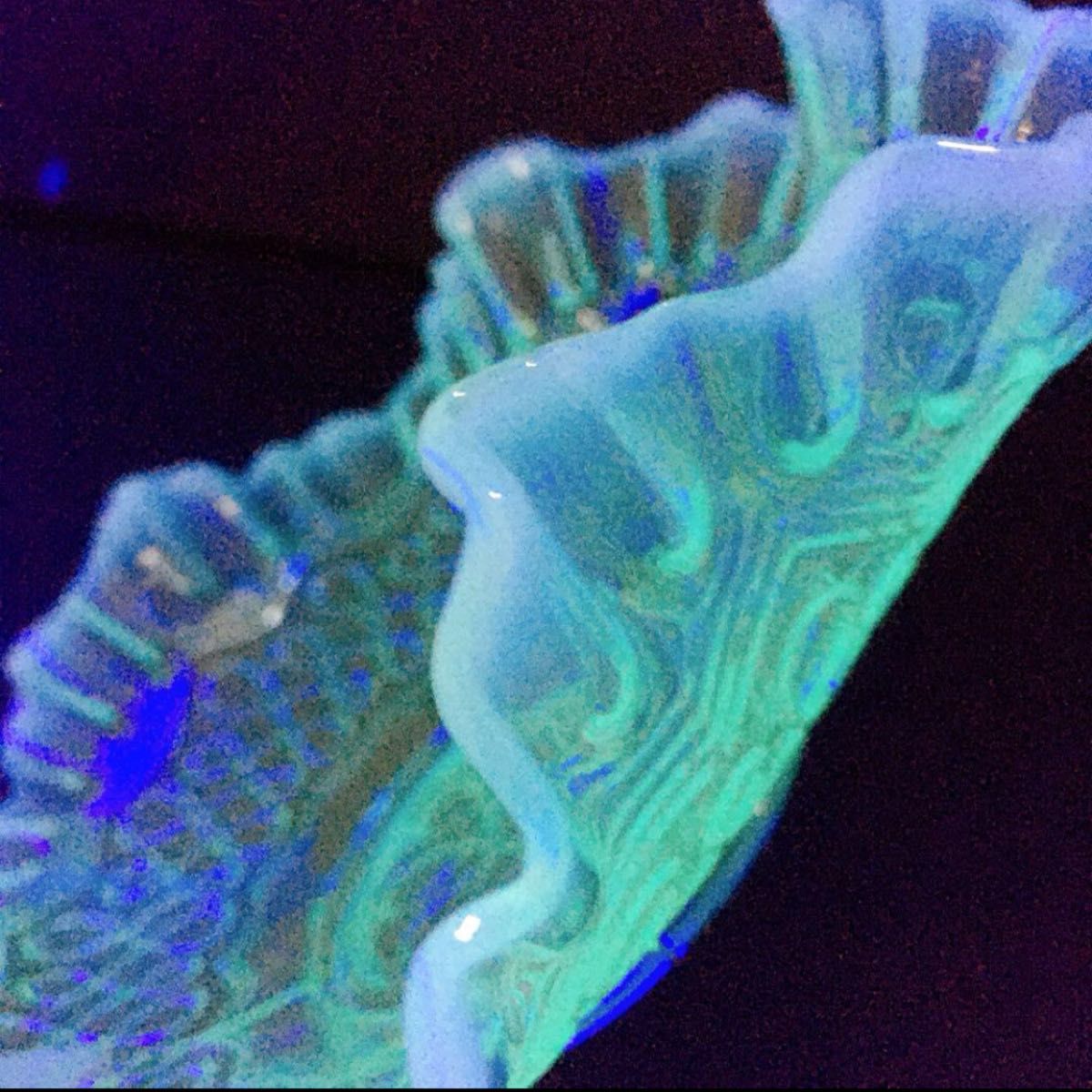 美品 ジェファーソン社 ブルー オパールセント ラッフル フリル ボウル