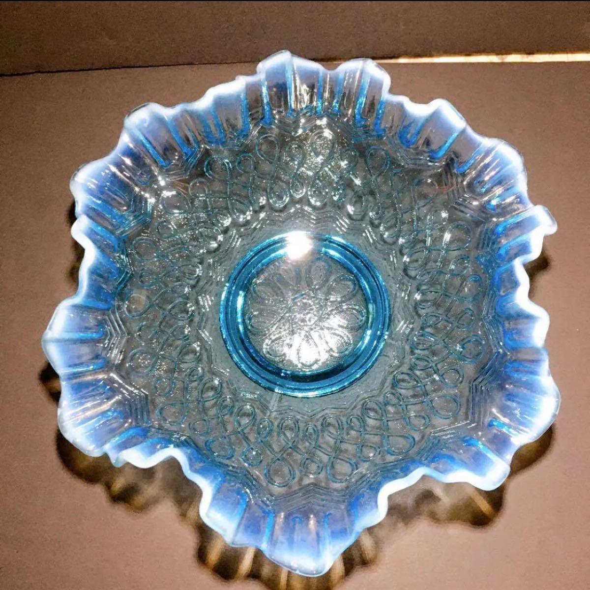 フェントン ラージ ピンクホブネイルオパルセントガラス ラウンド