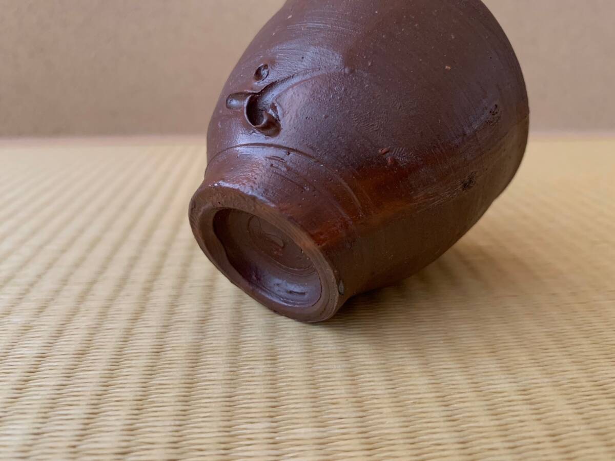 専用 人間国宝 藤原啓 緋襷酒杯 M327 専用 人間国宝 藤原啓 緋襷酒杯