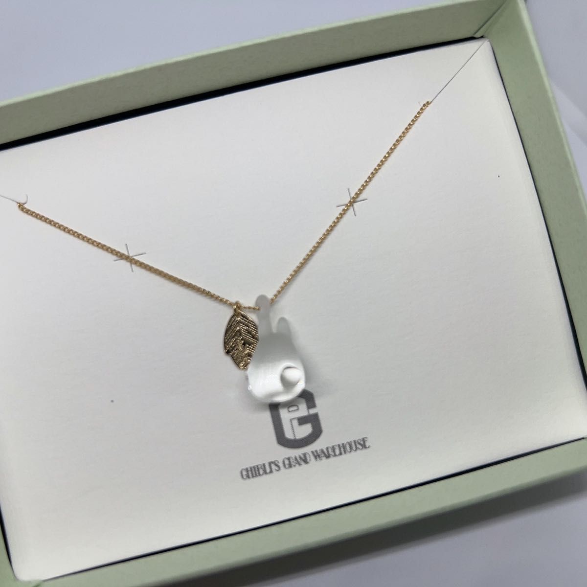 ジブリパック限定 となりのトトロ HARIO ネックレス/葉っぱと小トトロ