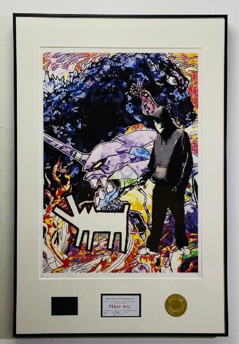 額込 世界限定100枚DEATH NYC アートポスター 現代アート 7 額込 世界