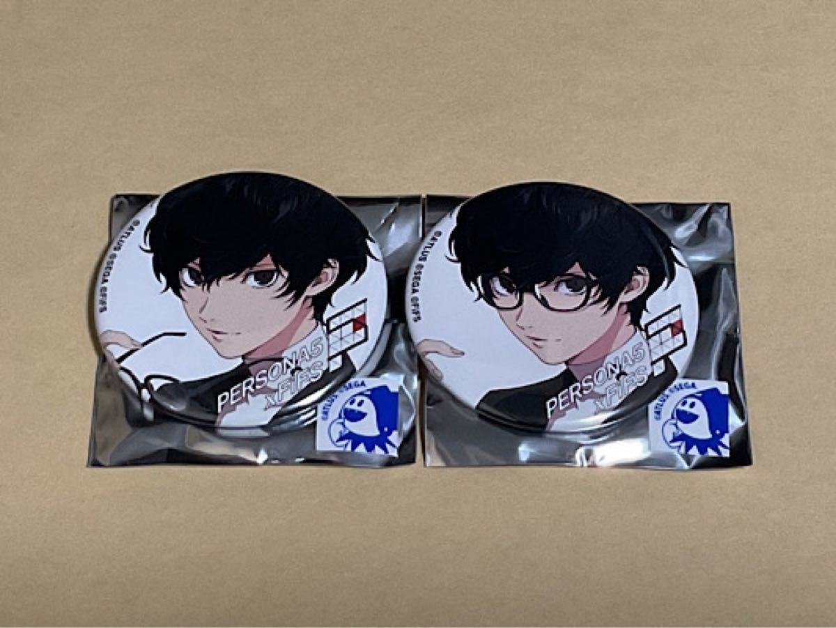 ①ペルソナ5アニメイトカフェ缶バッジ雨宮 蓮コラボ