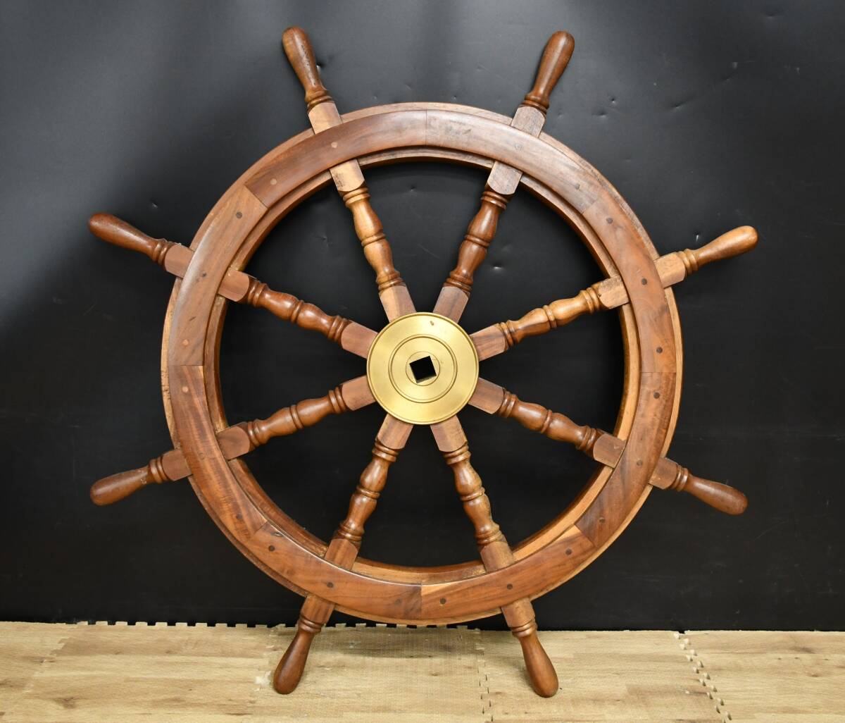 木製舵輪 最高 アンティーク 錨 木製舵輪 操舵 船舵 置物 インテリア
