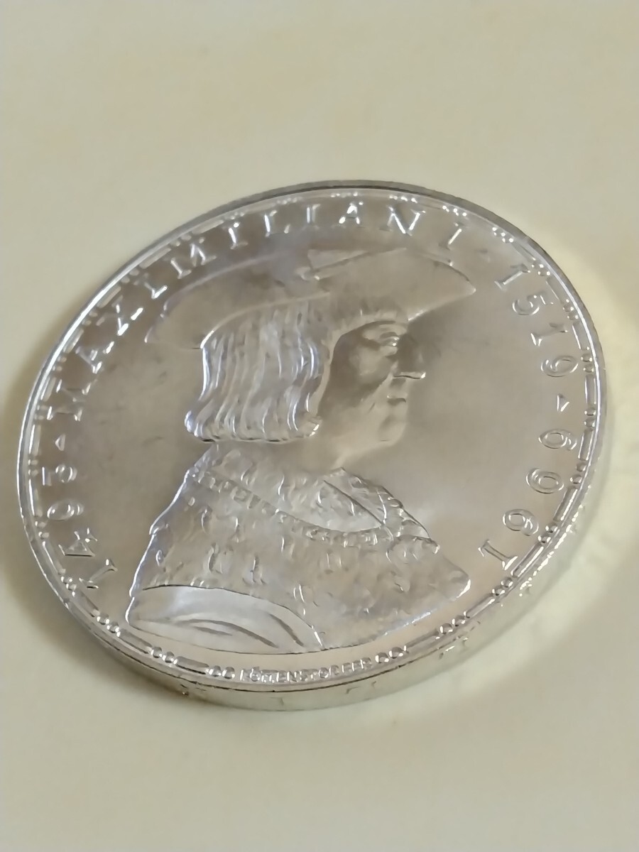 オーストリア 1969 50シリング銀貨 450th Anniversary−Death of