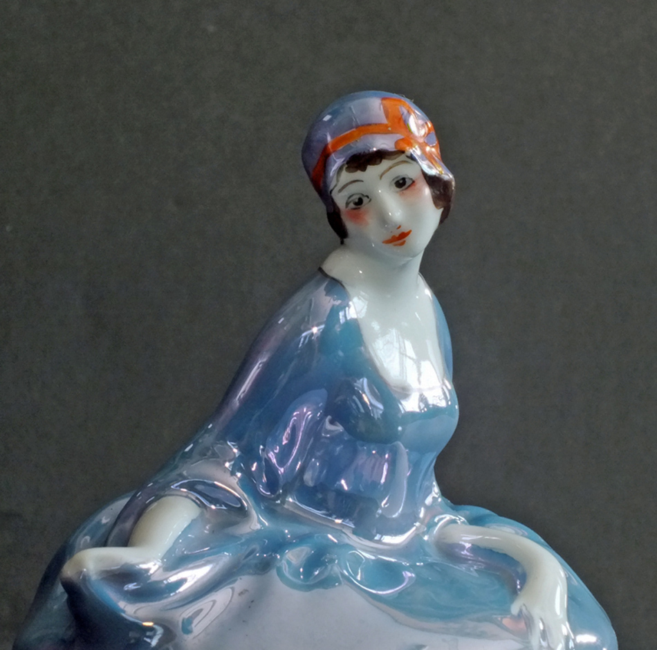 1点限り】ノリタケ 青 デコレディ ドレッサードール パウダー