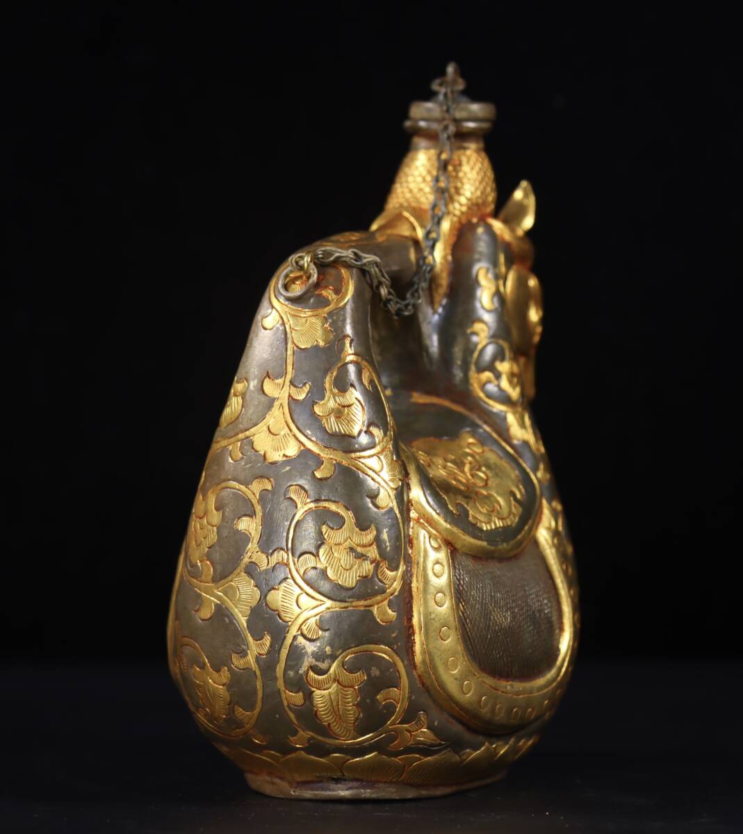 ◇旧家蔵出◇古美術 中国古玩 明時代 古銅製 拓金 縁度