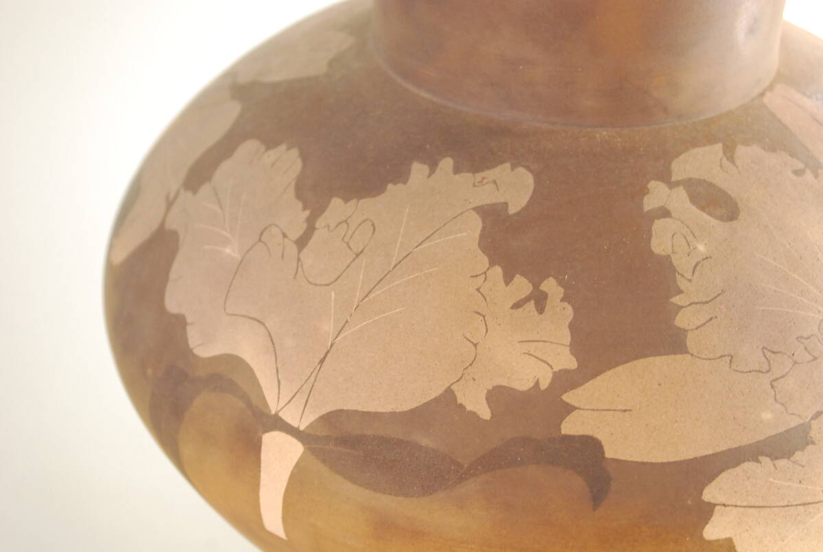 壺彩色共箱あり窯元作家品