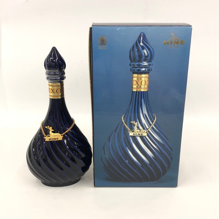未開栓】HINE/ハイン X.O. リモージュ 青/ブルー 陶器ボトル 重量約