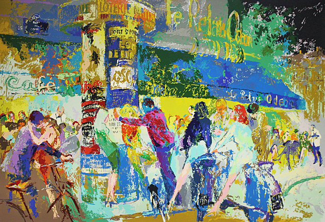 □リロイ・ニーマン（LeRoy Neiman） 【レフト・バンク・カフェ